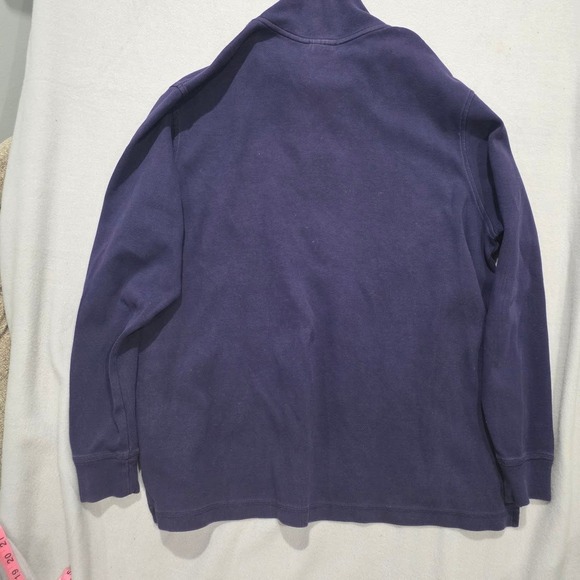 Lacoste Mens Navy Blue 1/4 Zip Cotton Pullover Sweater Size 9 3XL SH1111-51 - Picture 6 of 8